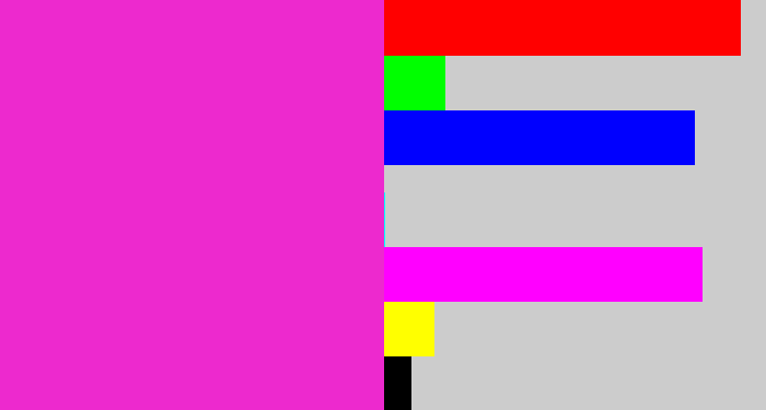 Hex color #ed29ce - purple pink