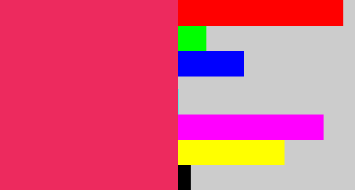 Hex color #ed2a5e - red pink