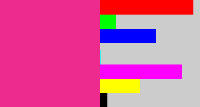 Hex color #ed2a8e - darkish pink