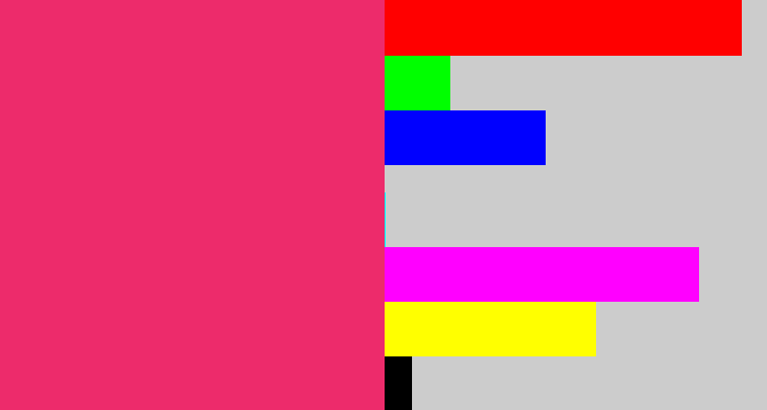 Hex color #ed2b6b - red pink