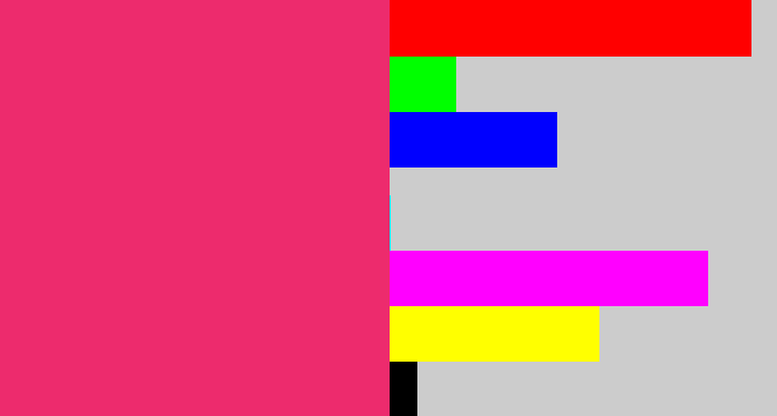 Hex color #ed2b6d - red pink