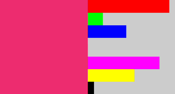 Hex color #ed2b6f - red pink