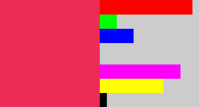 Hex color #ed2c56 - red pink