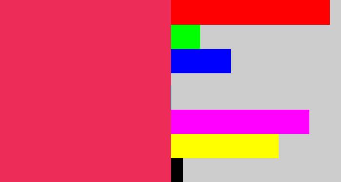 Hex color #ed2c58 - red pink