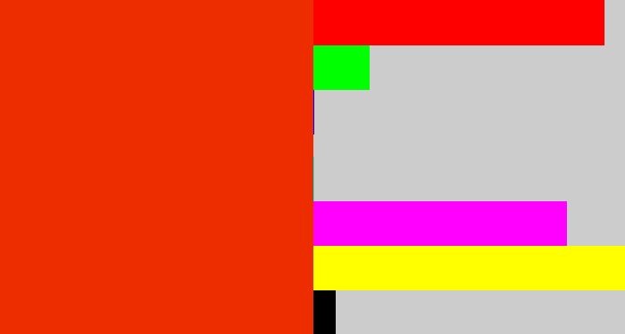 Hex color #ed2d00 - tomato red