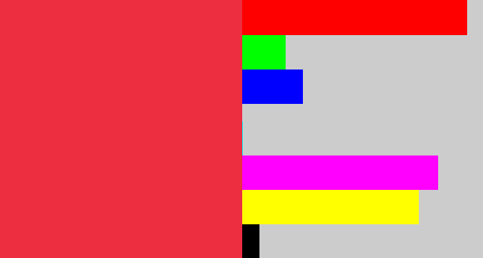 Hex color #ed2d40 - strawberry