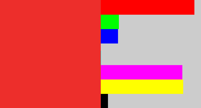 Hex color #ed2e2b - tomato