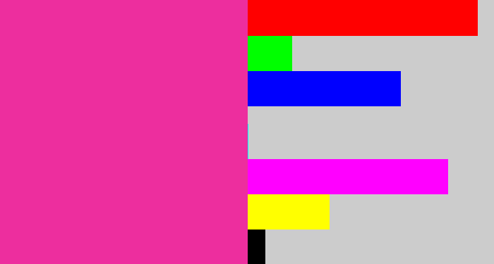 Hex color #ed2e9e - barbie pink