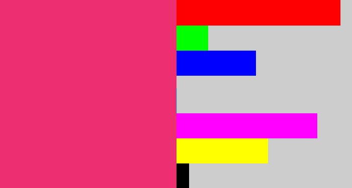Hex color #ed2f72 - darkish pink