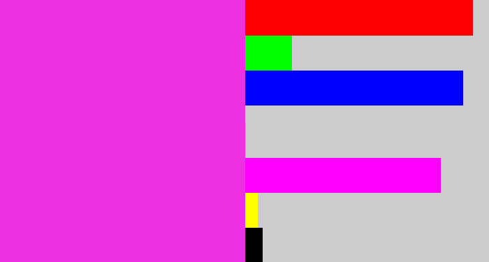 Hex color #ed30e2 - pink/purple