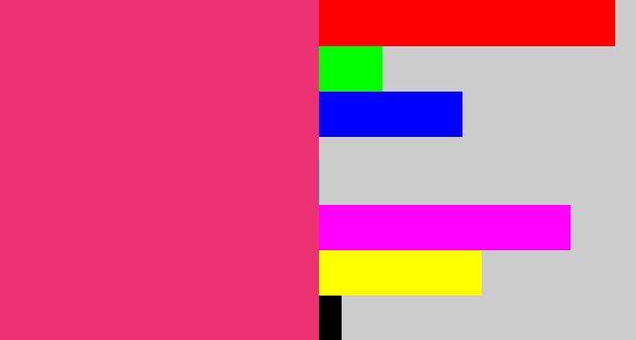 Hex color #ed3273 - darkish pink
