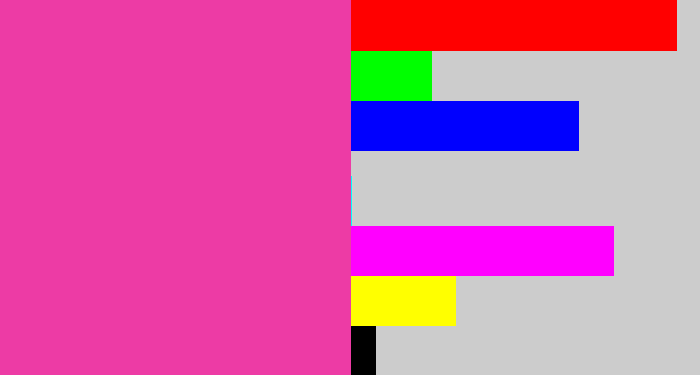 Hex color #ed3ba5 - barbie pink