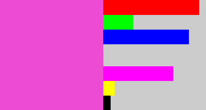 Hex color #ed4bd3 - purpleish pink