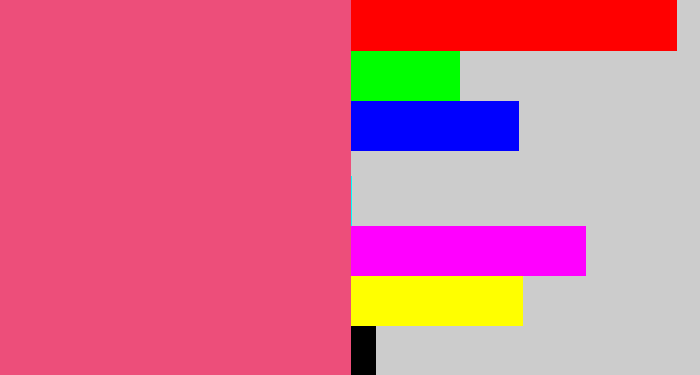Hex color #ed4e7a - warm pink