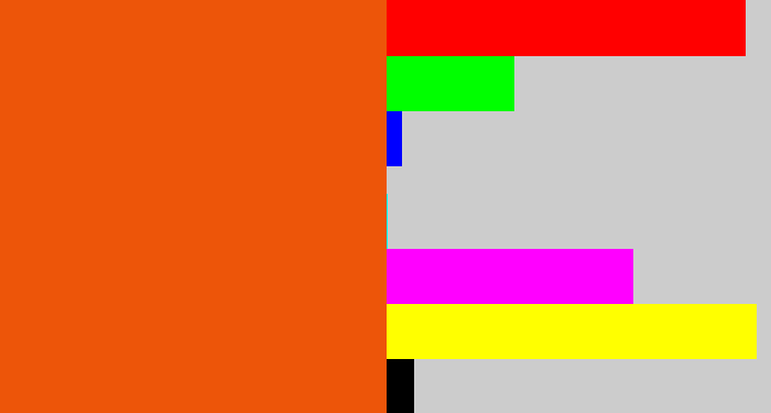 Hex color #ed5509 - deep orange