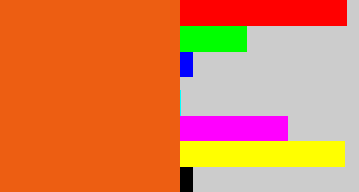 Hex color #ed5e12 - bright orange