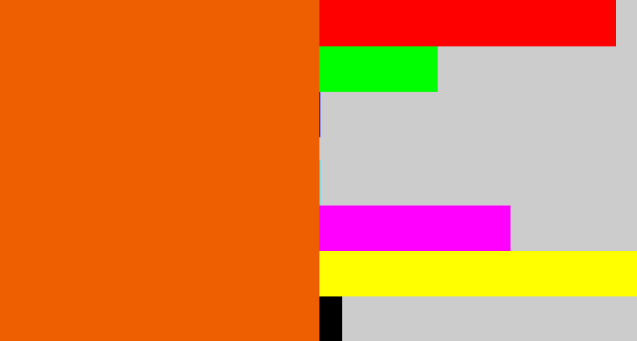 Hex color #ed5f00 - bright orange