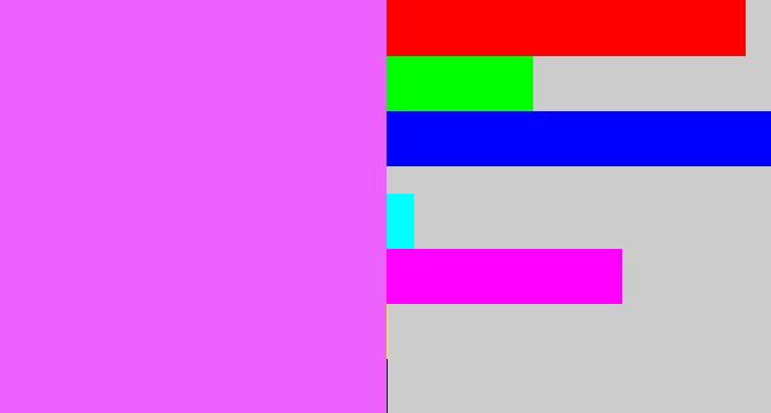 Hex color #ed62fe - violet pink