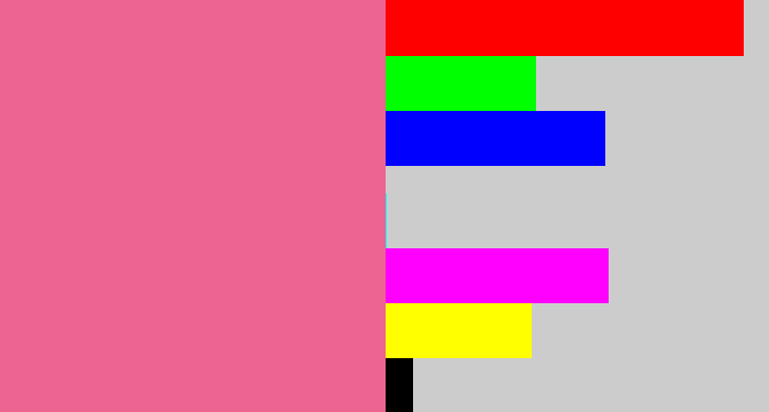Hex color #ed6392 - medium pink