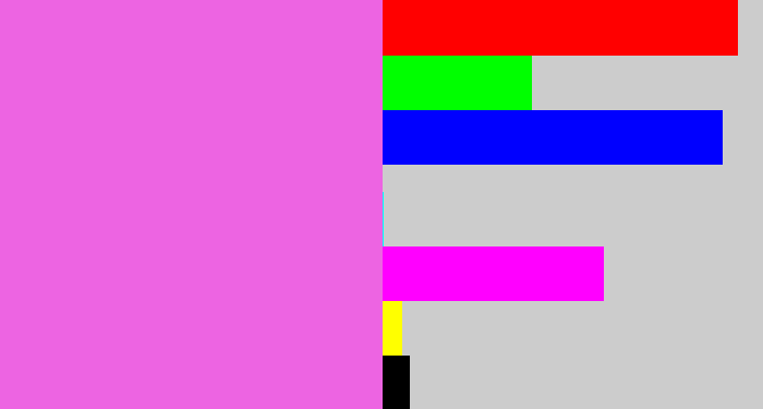 Hex color #ed64e2 - purply pink