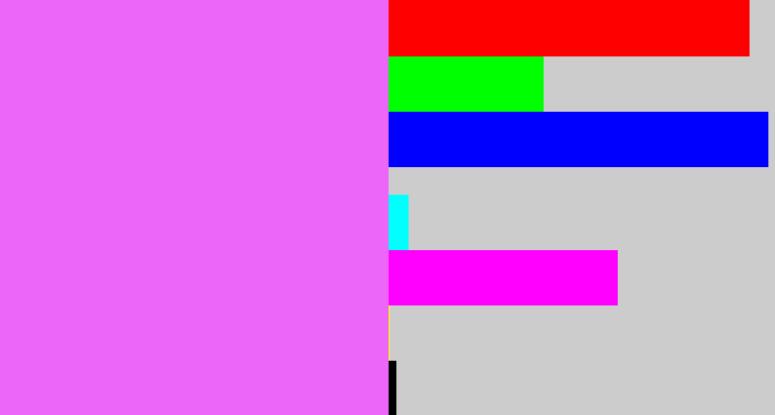 Hex color #ed66fa - light magenta