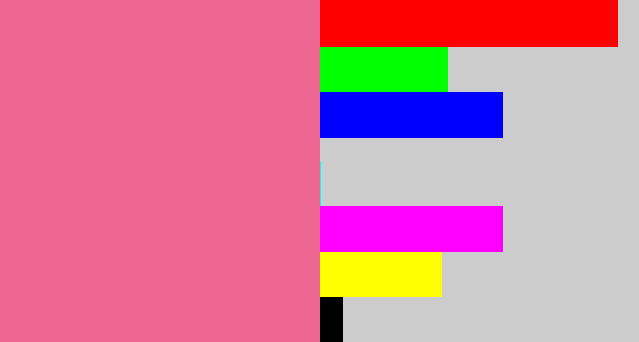 Hex color #ed6792 - medium pink