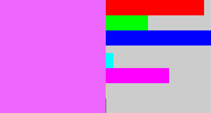 Hex color #ed67ff - violet pink