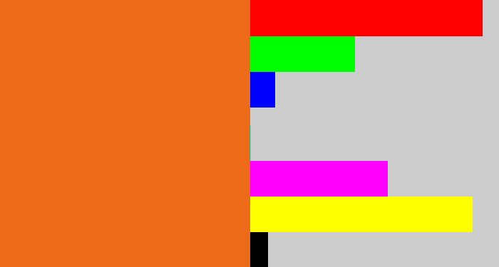 Hex color #ed6a19 - orange