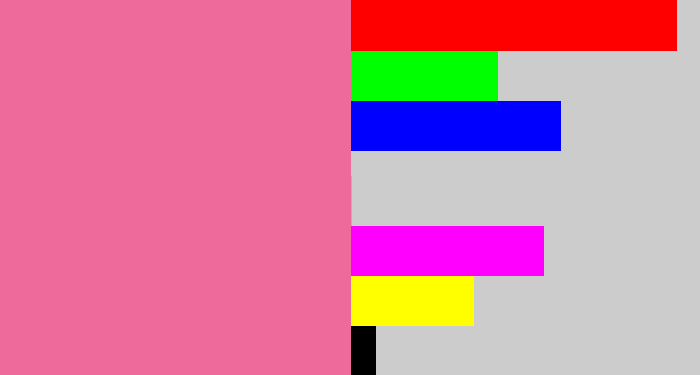 Hex color #ed6a9a - medium pink