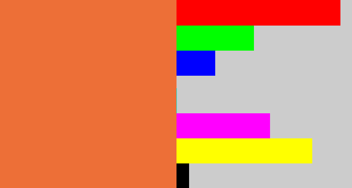 Hex color #ed6f37 - dusty orange