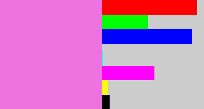 Hex color #ed73e1 - purply pink