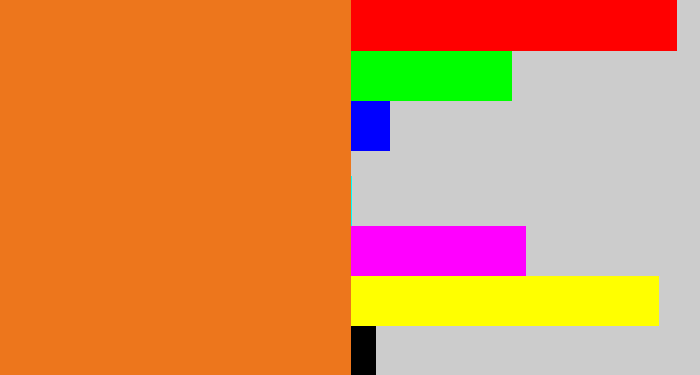 Hex color #ed761c - orange