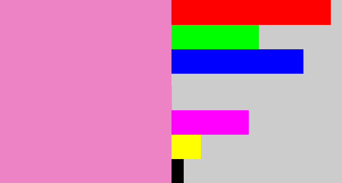 Hex color #ed82c4 - pink