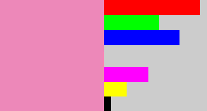 Hex color #ed88b9 - pink