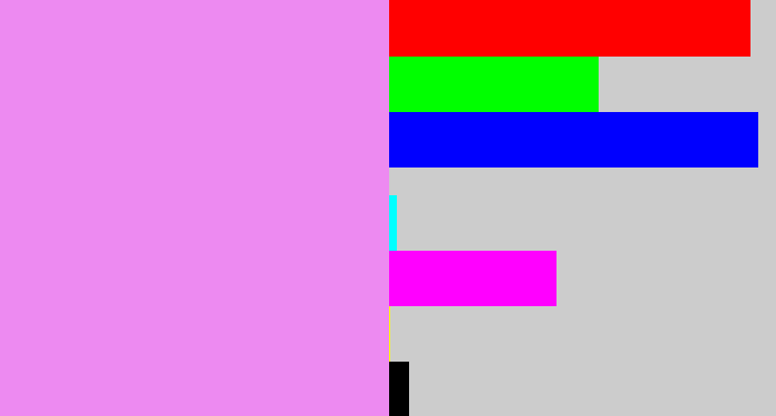 Hex color #ed8af1 - purply pink