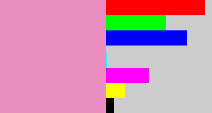 Hex color #ed8ec2 - pink