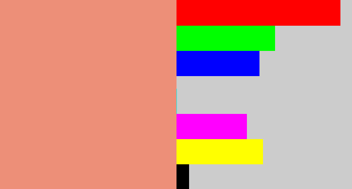 Hex color #ed8f78 - pinkish tan