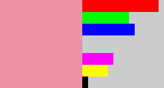 Hex color #ed92a4 - pig pink