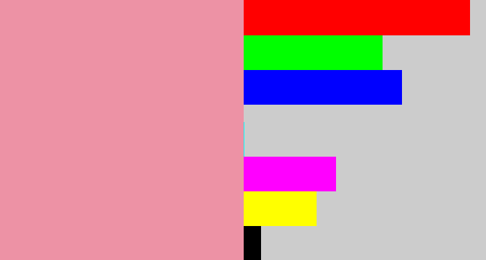 Hex color #ed92a5 - pig pink