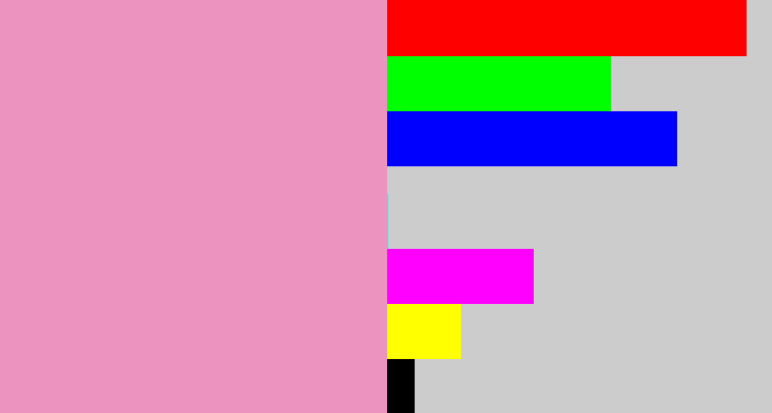 Hex color #ed93c0 - pink
