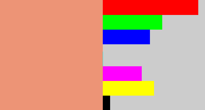 Hex color #ed9476 - pinkish tan