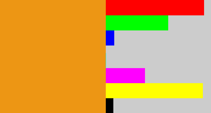 Hex color #ed9614 - squash