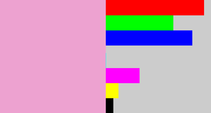 Hex color #eda2d0 - powder pink