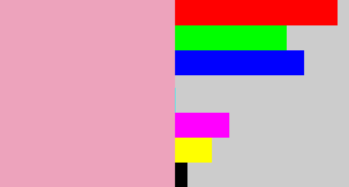 Hex color #eda3bc - soft pink