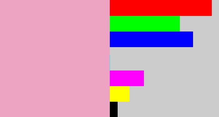 Hex color #eda3c2 - soft pink