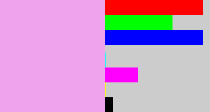 Hex color #eda4ec - light violet