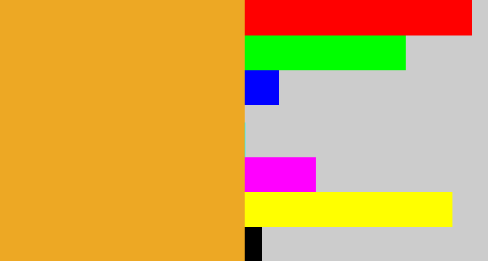 Hex color #eda824 - squash