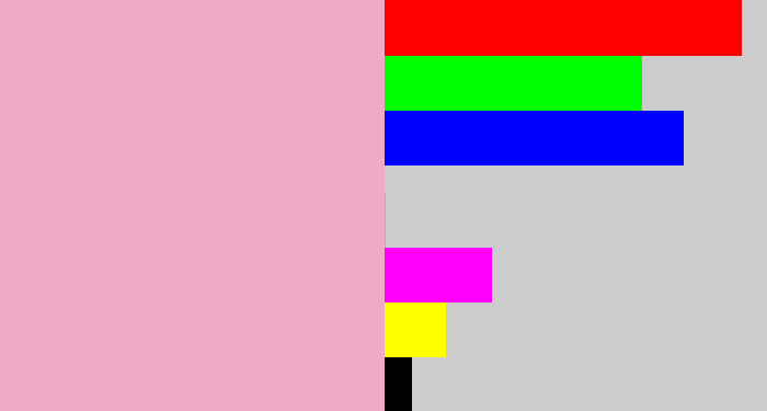 Hex color #edabc7 - soft pink