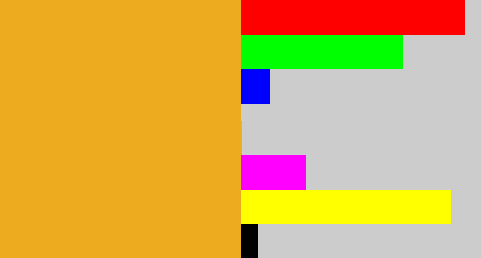 Hex color #edac1f - squash