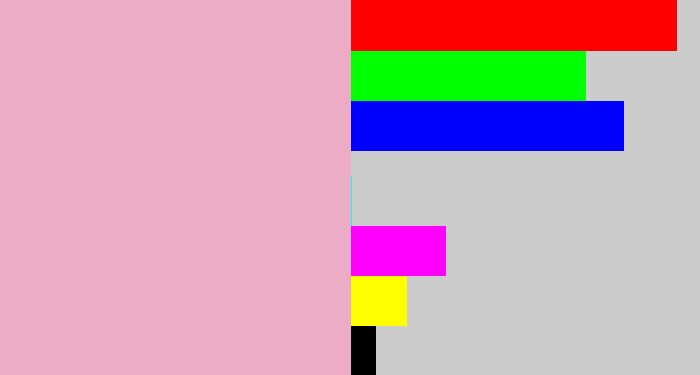 Hex color #edacc6 - soft pink